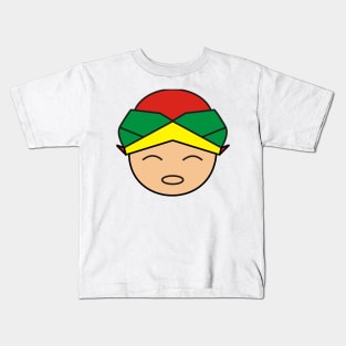 Smiling Red Green Yellow Blangkon Boy Kids T-Shirt